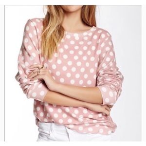Wildfox Pink Polka Dot Sweatshirt